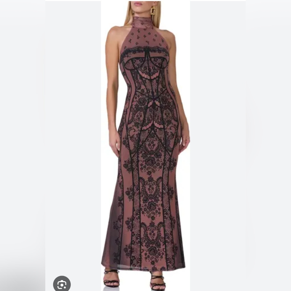 AFRMArlette Dress in Noir Bustier